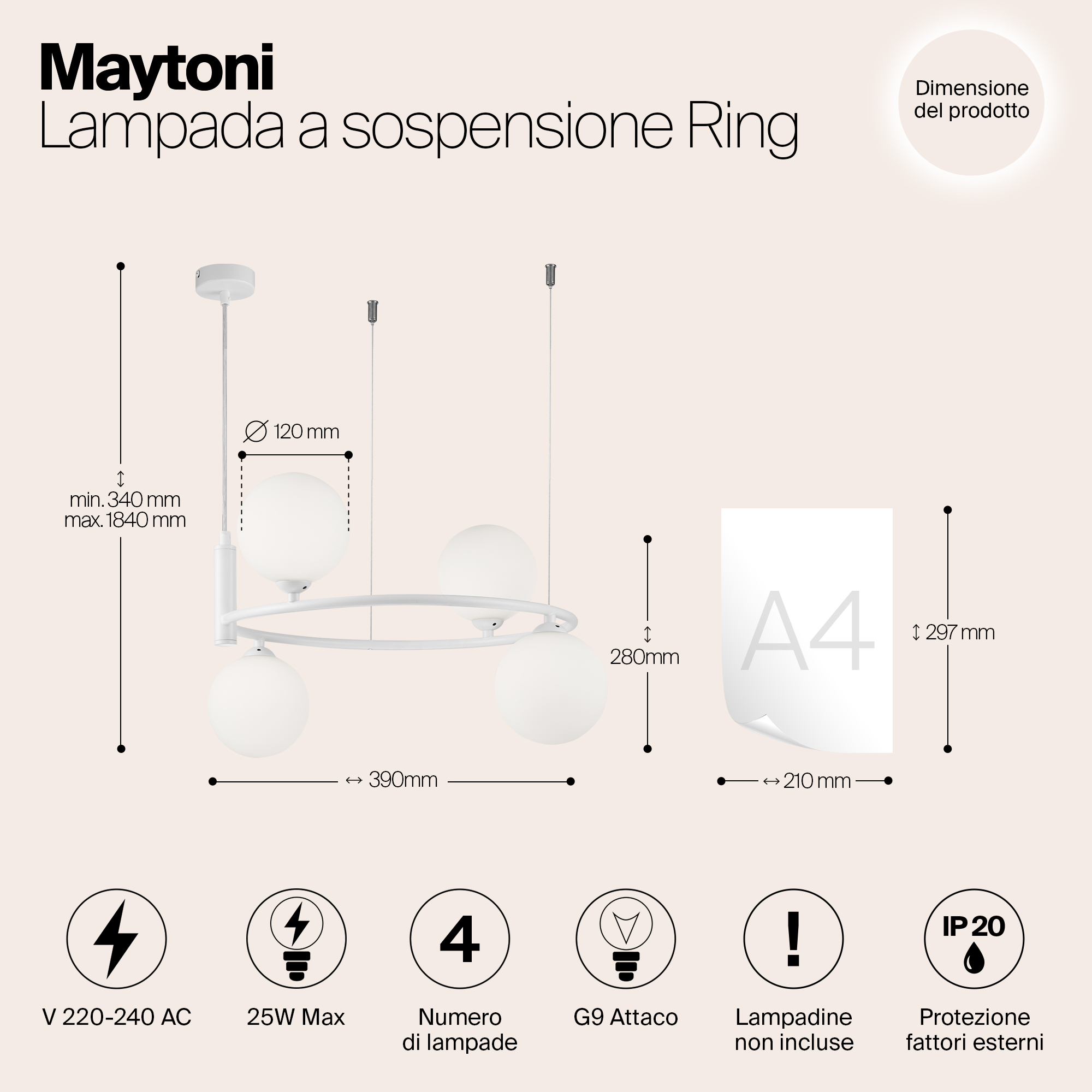 картинка Подвесной светильник Maytoni Ring MOD013PL-04W магазин pro-decor.kz являющийся официальным дистрибьютором в Казахстане картинка Подвесной светильник Maytoni Ring MOD013PL-04W от магазина pro-decor.kz