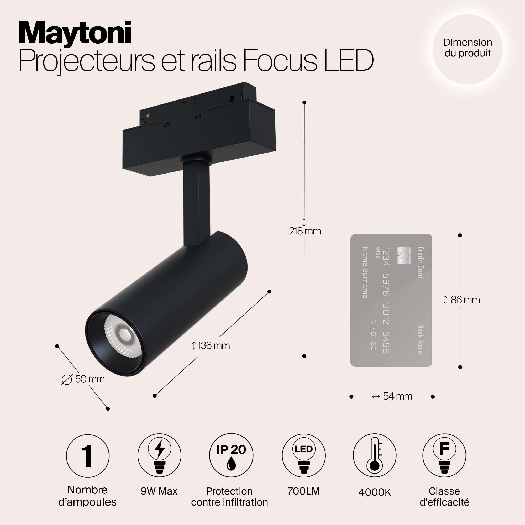 картинка Трековый светодиодный светильник Maytoni Track Lamps TR019-2-10W4K-B от магазина pro-decor.kz