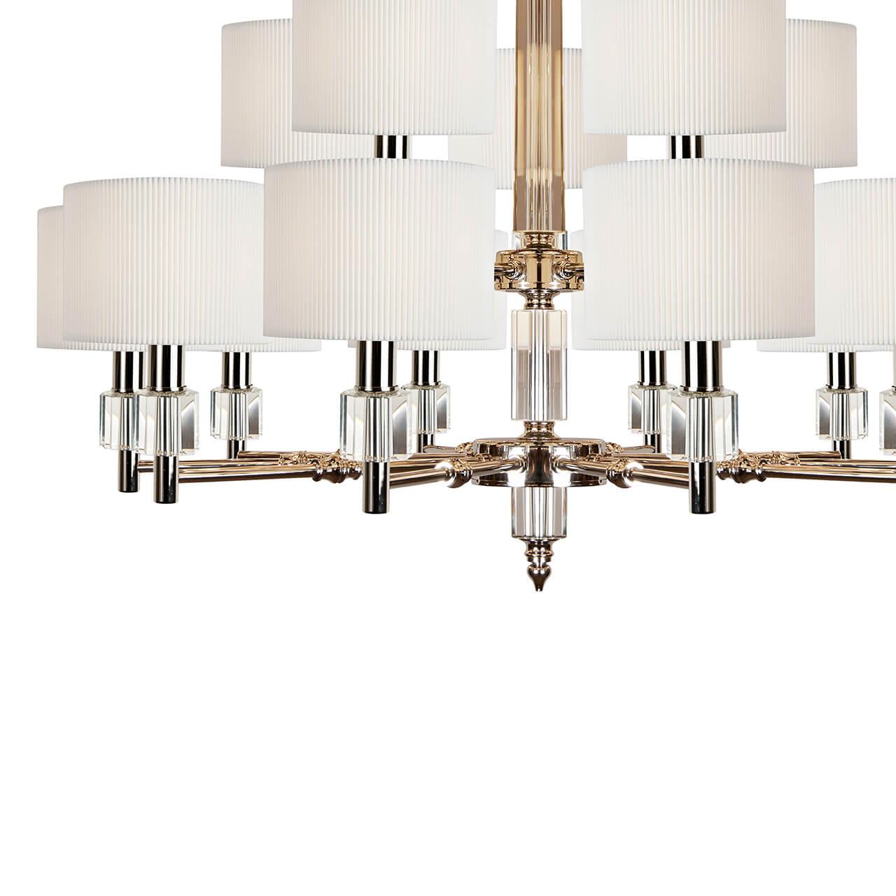 картинка Подвесная люстра iLamp Alexa P2404-10+5 Nickel от магазина pro-decor.kz