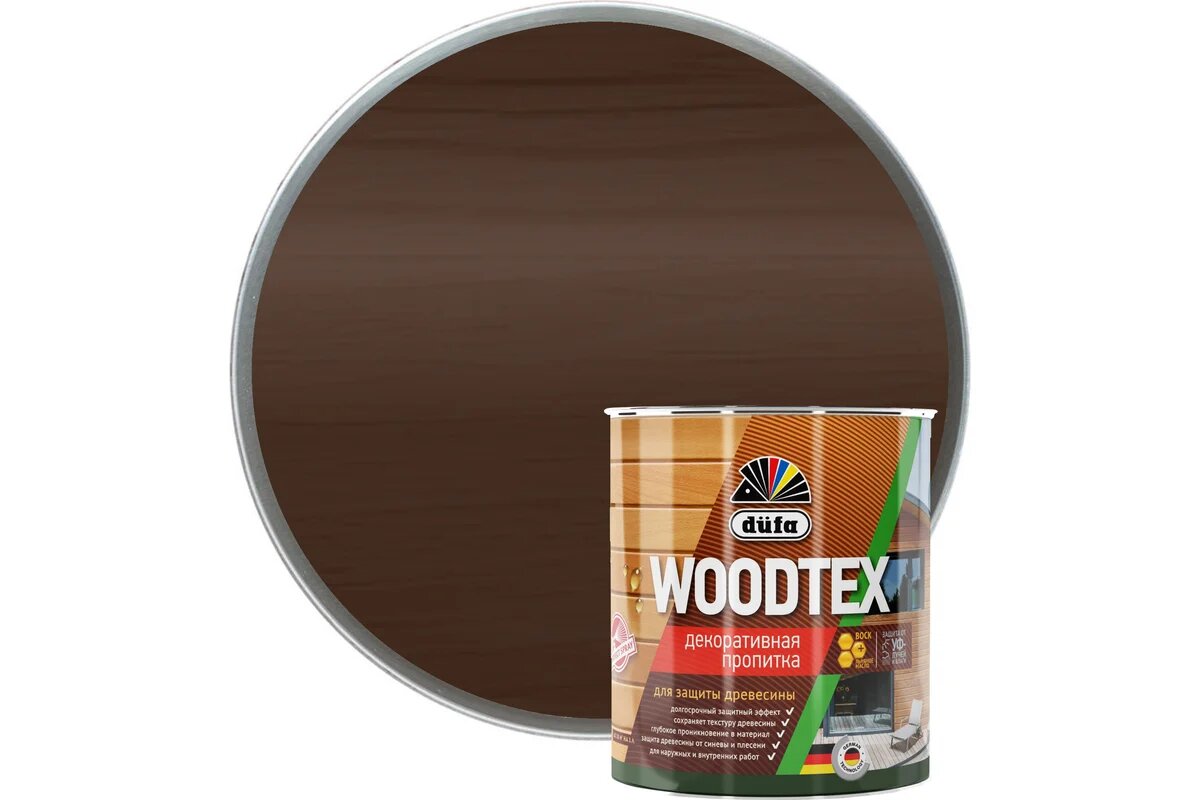 Купить Dufa Пропитка WOOD TEX венге 0,9л Dufa Пропитка WOOD TEX венге 0,9л