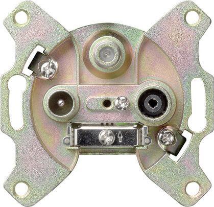 картинка Розетка TV-FM-SAT Gira System 55 оконечная алюминий 093700 от магазина pro-decor.kz