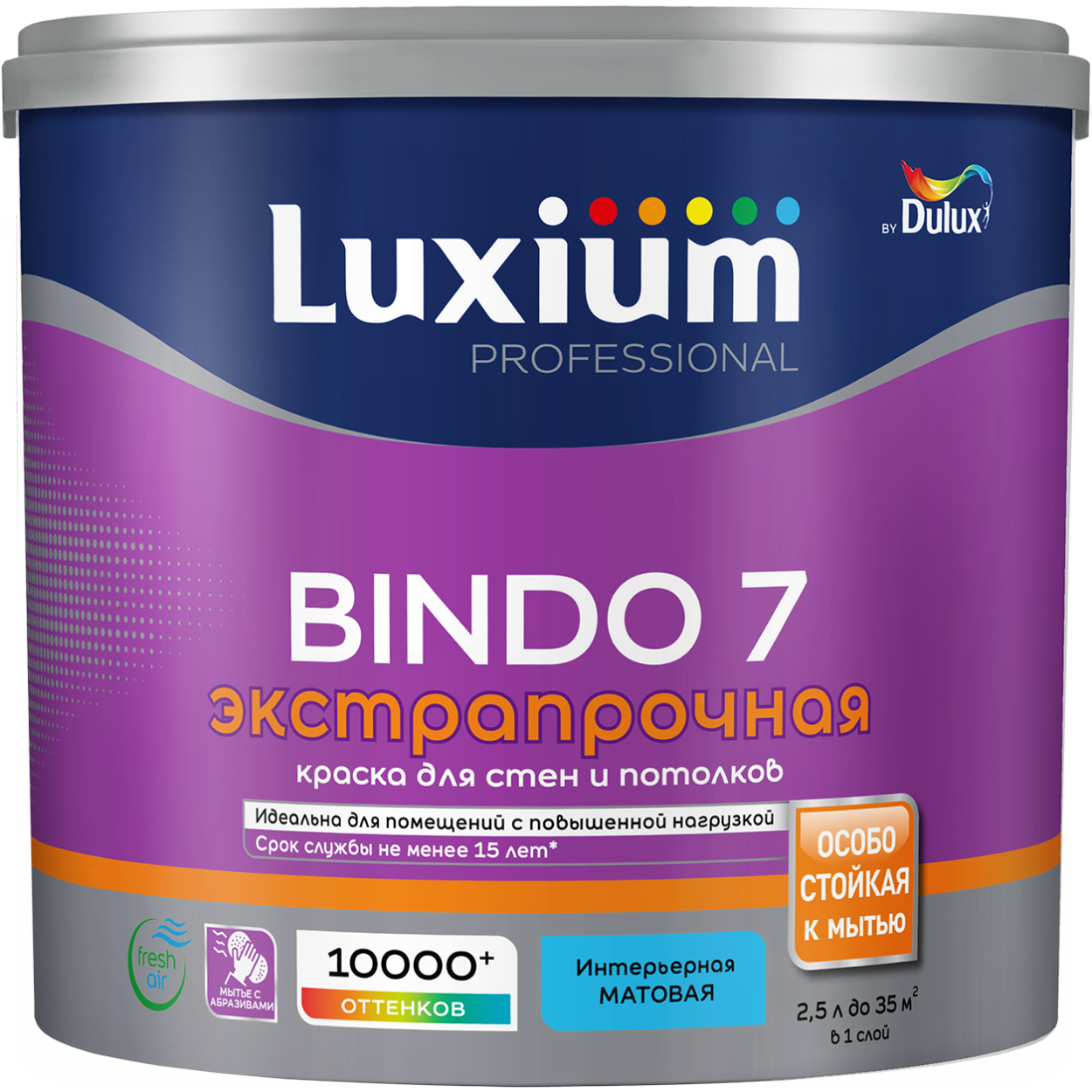 Краска Luxium Prof Bindo 7 мт BW 2,5л
