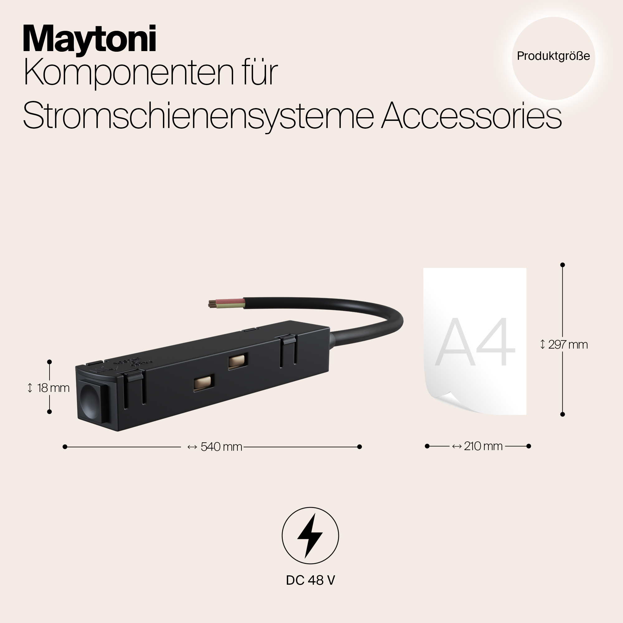 картинка Ввод питания Maytoni Magnetic track system TRA004B-22B магазин pro-decor.kz являющийся официальным дистрибьютором в Казахстане картинка Ввод питания Maytoni Magnetic track system TRA004B-22B от магазина pro-decor.kz