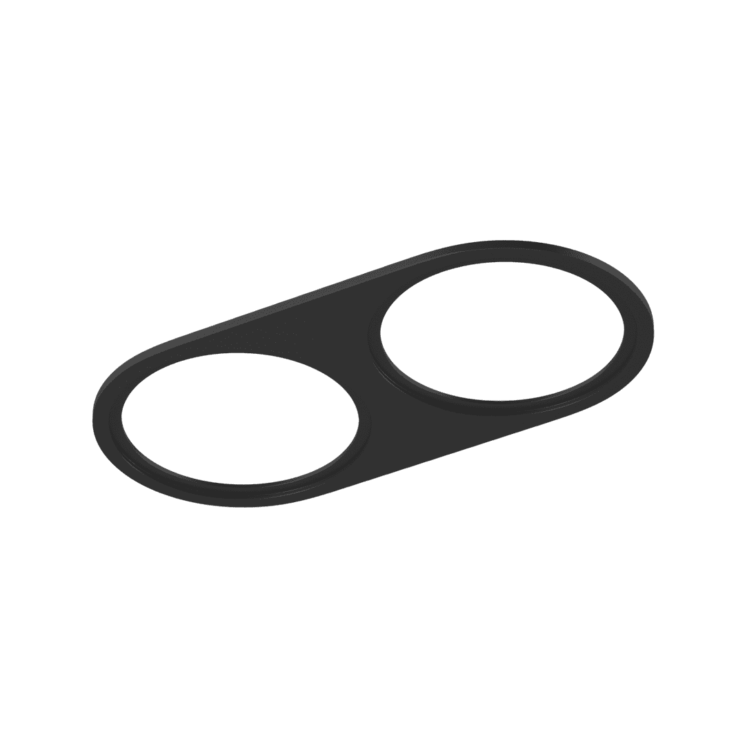 картинка Рамка двойная для серии COMBO 1 круглая, черная от магазина pro-decor.kz