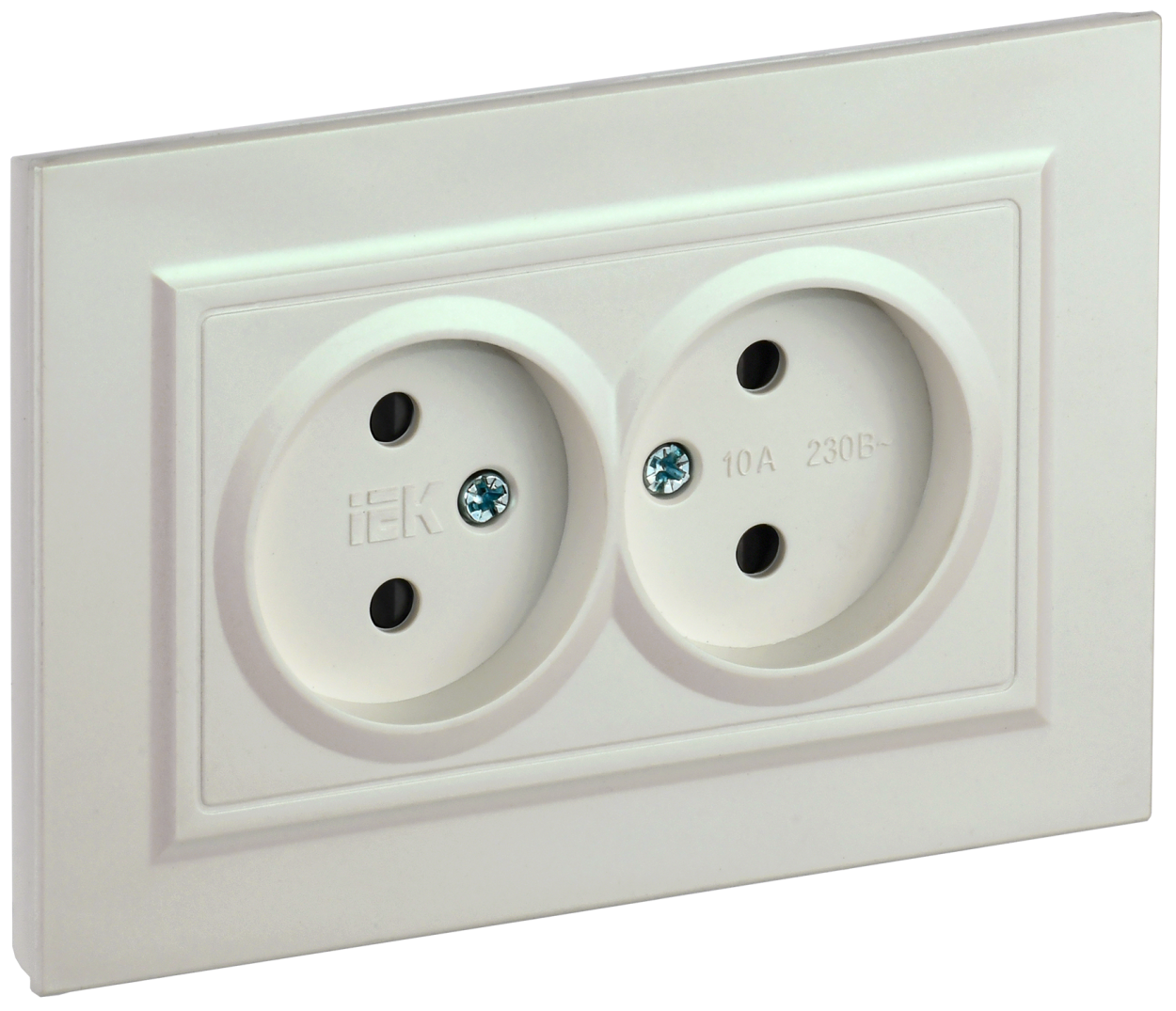 картинка BRITE Роз. 2-я без з/к с з/ш 10А в сб. РСш12-2-БрЖ жемч. IEK от магазина pro-decor.kz