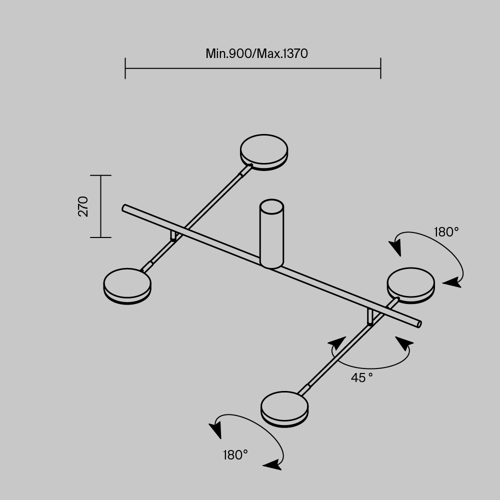 картинка Потолочный светильник Maytoni MOD070CL-L30B3K от магазина pro-decor.kz