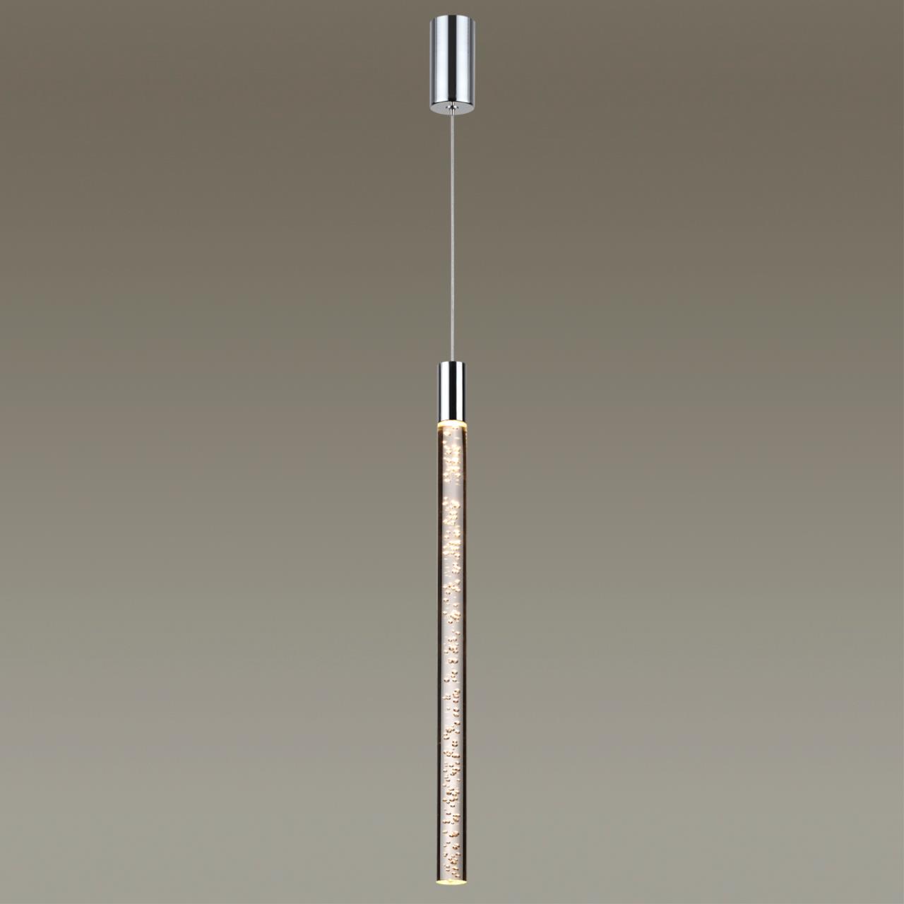 картинка 4370/5L HIGHTECH ODL23 107 хром полированный/акрил с пузырьками Подвесной св-к IP20 LED 5W 200Лм 3000K SPARKY от магазина pro-decor.kz