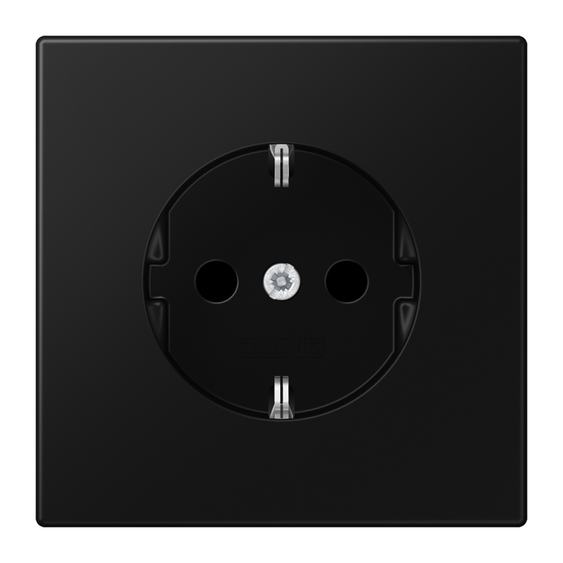 картинка Розетка SCHUKO®  дюропласт  черный матовый от магазина pro-decor.kz