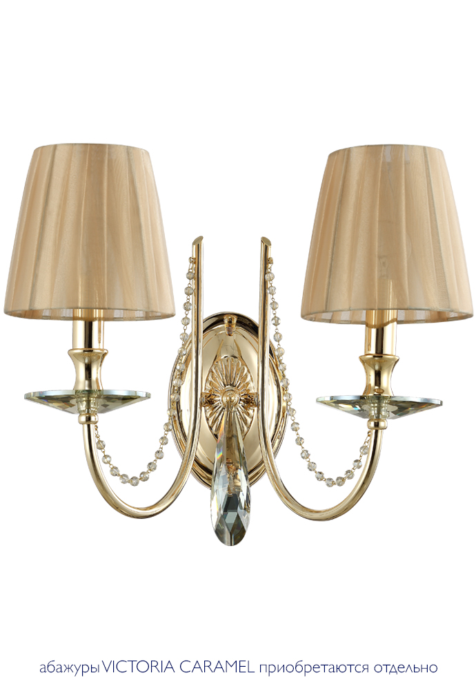 картинка Бра Crystal Lux VICTORIA AP2 GOLD/AMBER Crystal Lux 3340/402 от магазина pro-decor.kz