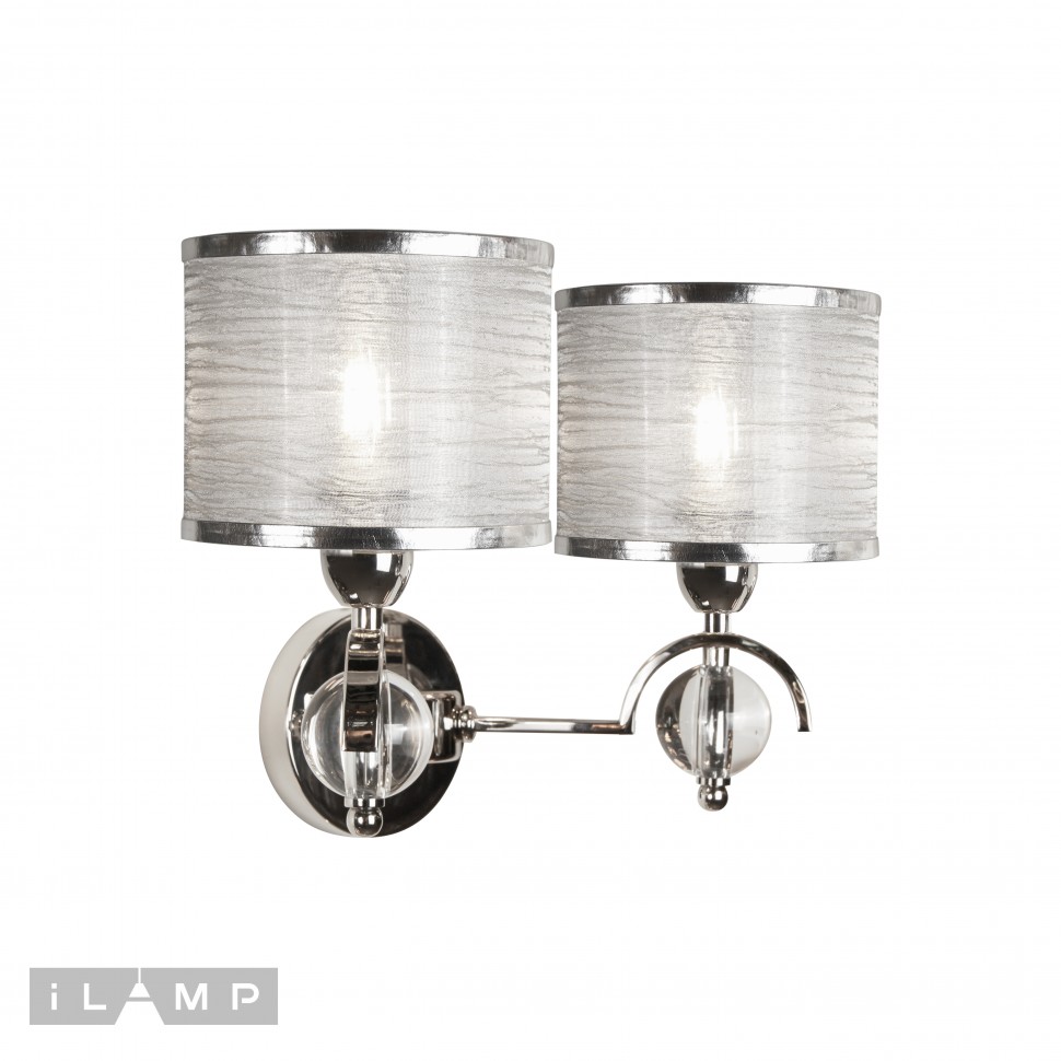 картинка Бра iLamp Chelsea W2400-2 Nickel от магазина pro-decor.kz