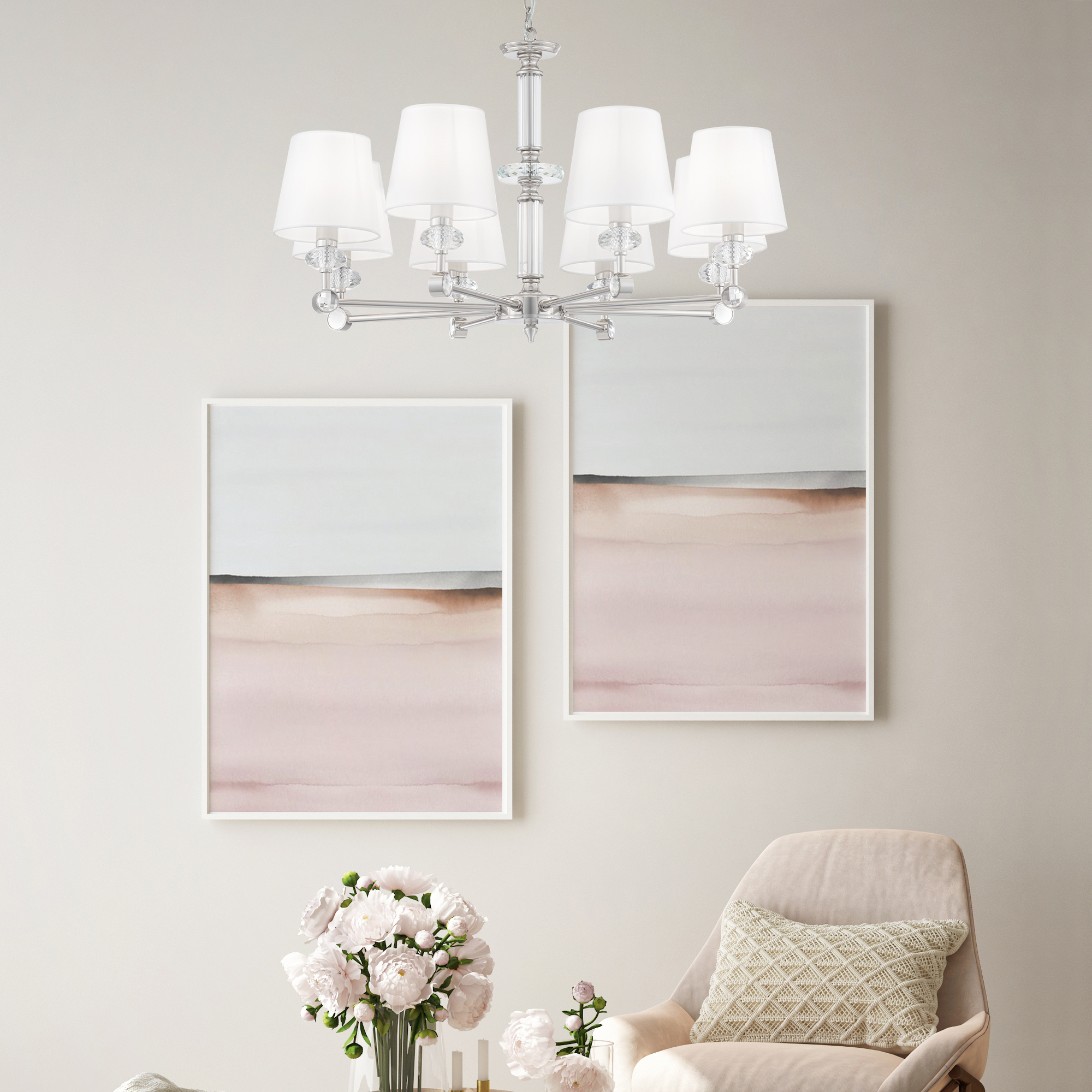 картинка Подвесная люстра Maytoni Riverside MOD018PL-08CH от магазина pro-decor.kz