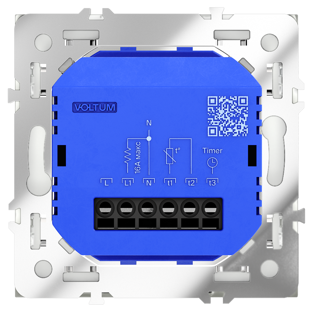 картинка Терморегулятор электронный VOLTUM S70 с индикацией и датчиком, для теплого пола, (белый глянцевый) VLS070101 магазин pro-decor.kz являющийся официальным дистрибьютором в Казахстане картинка Терморегулятор электронный VOLTUM S70 с индикацией и датчиком, для теплого пола, (белый глянцевый) VLS070101 от магазина pro-decor.kz