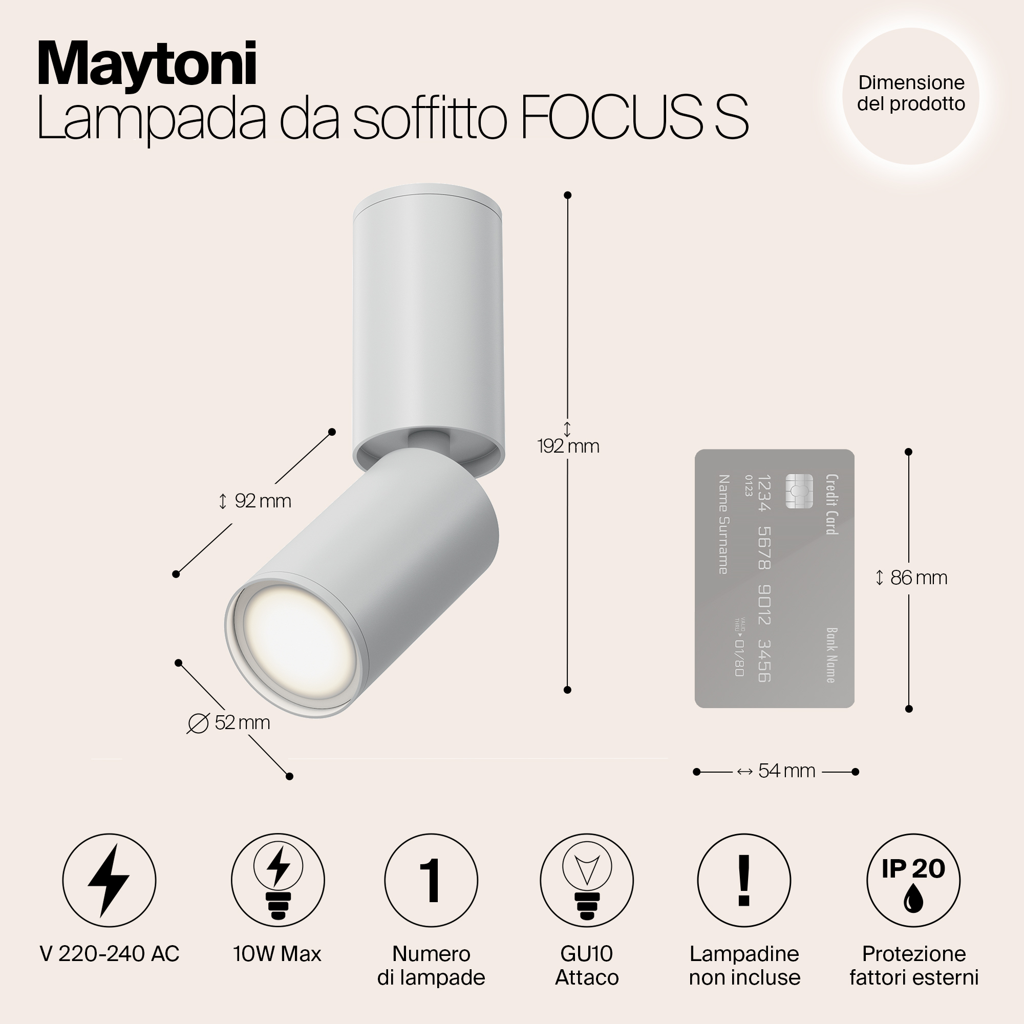 картинка Спот Maytoni Focus S C051CL-01W от магазина pro-decor.kz