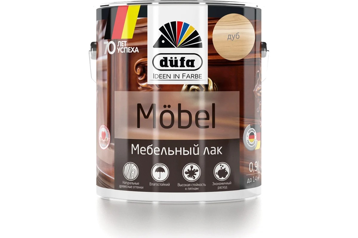 Dufa Лак MOBEL мебельный дуб 900мл
