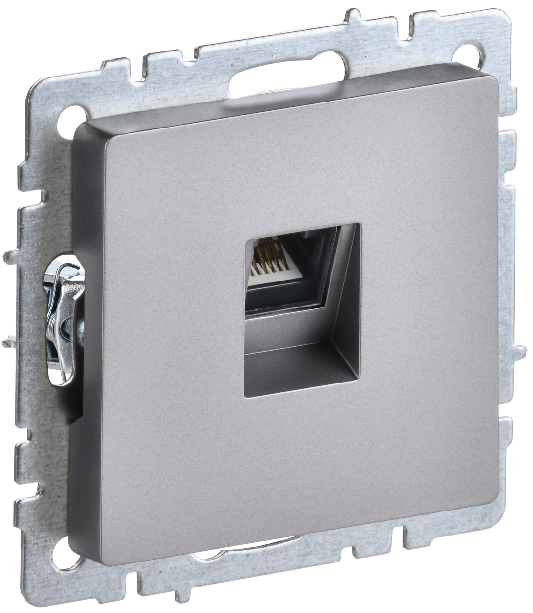 картинка BRITE Роз. комп. RJ45 кат.5E РК10-БрС сталь IEK магазин pro-decor.kz являющийся официальным дистрибьютором в Казахстане картинка BRITE Роз. комп. RJ45 кат.5E РК10-БрС сталь IEK от магазина pro-decor.kz