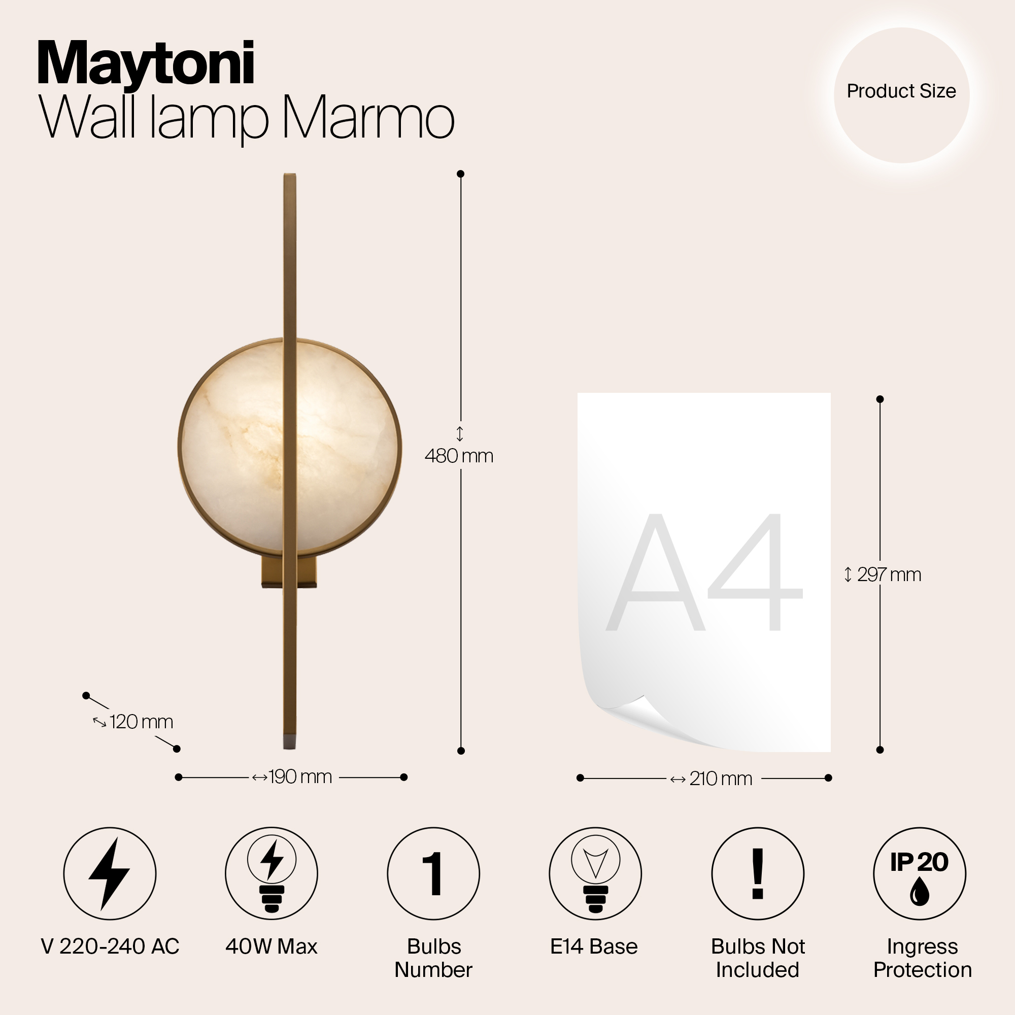 картинка Настенный светильник (бра) Maytoni MOD099WL-01G магазин pro-decor.kz являющийся официальным дистрибьютором в Казахстане картинка Настенный светильник (бра) Maytoni MOD099WL-01G от магазина pro-decor.kz