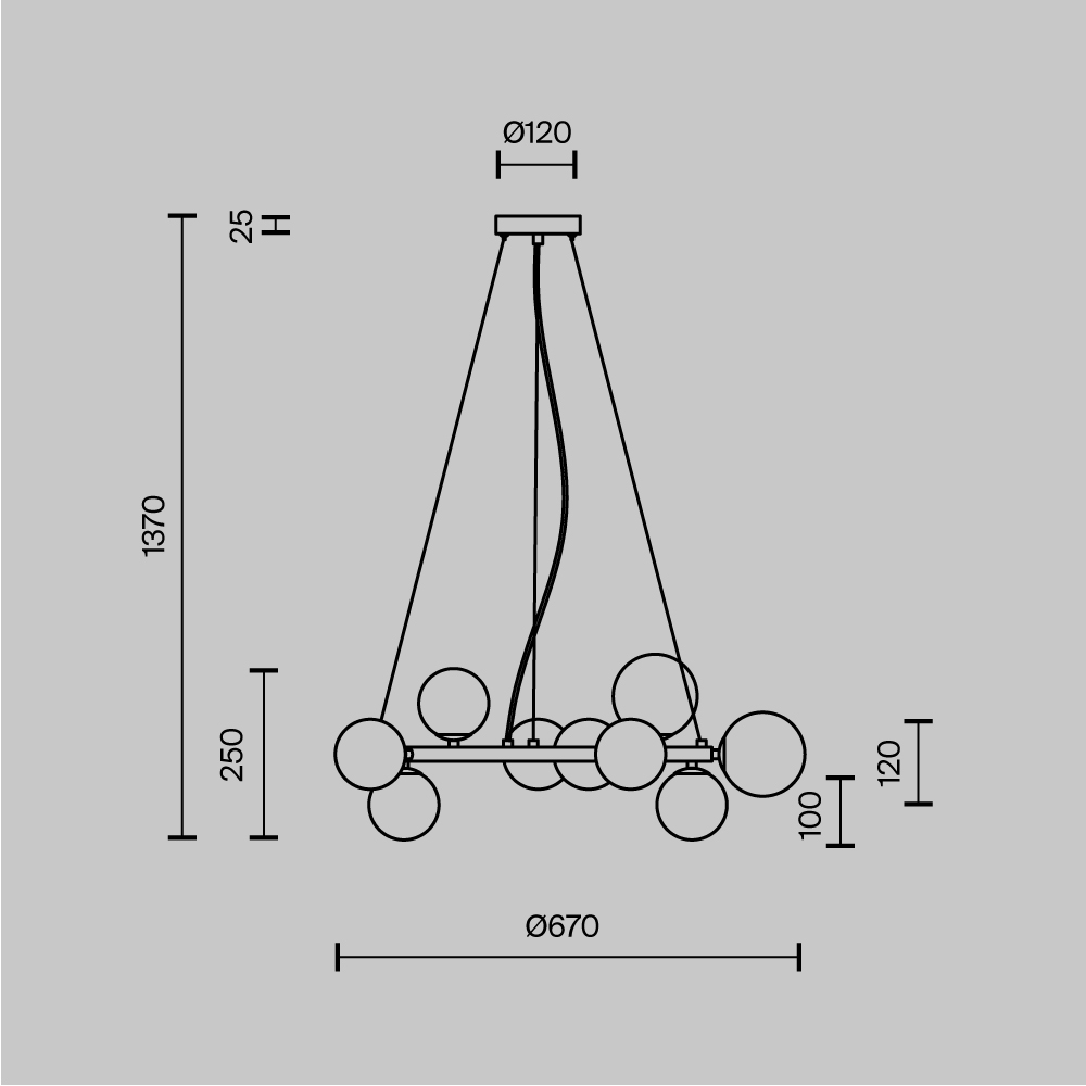 картинка Подвесной светильник Maytoni MOD545PL-11BS от магазина pro-decor.kz