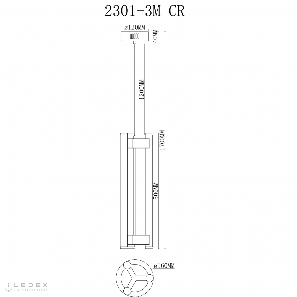 картинка Светильник подвесной iLedex Rocks iLedex 2301-3M CR магазин pro-decor.kz являющийся официальным дистрибьютором в Казахстане картинка Светильник подвесной iLedex Rocks iLedex 2301-3M CR от магазина pro-decor.kz