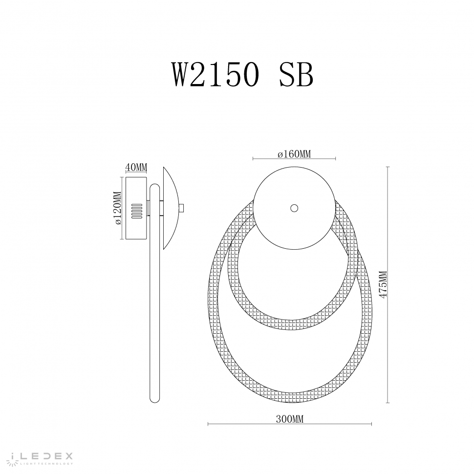 картинка Светильник настенный iLedex Cross iLedex W2150 SB от магазина pro-decor.kz