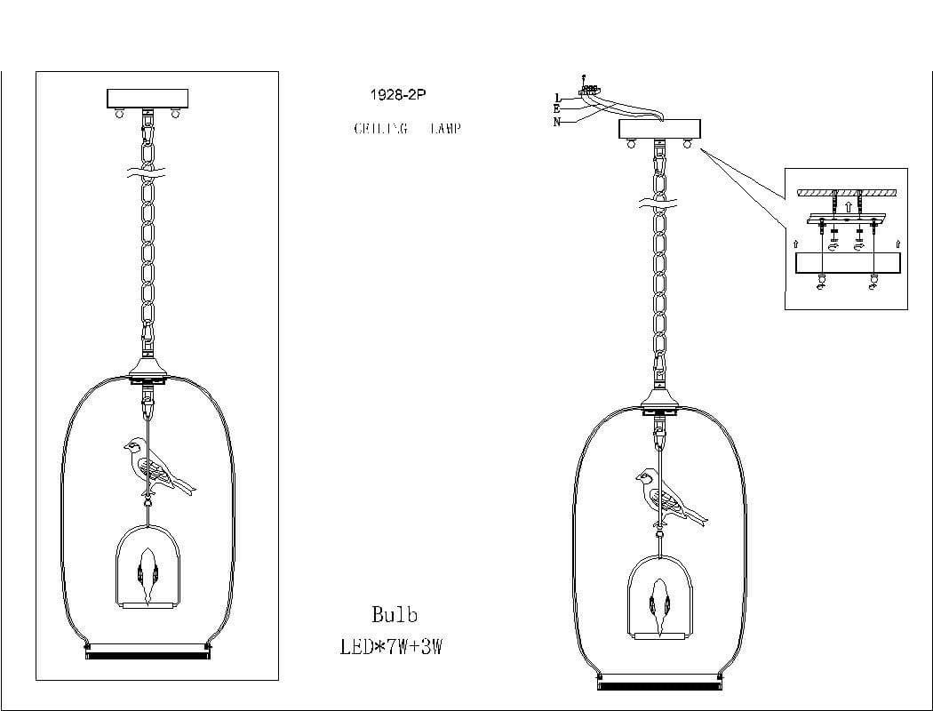 картинка Подвесной светодиодный светильник Favourite Chick 1928-2P от магазина pro-decor.kz