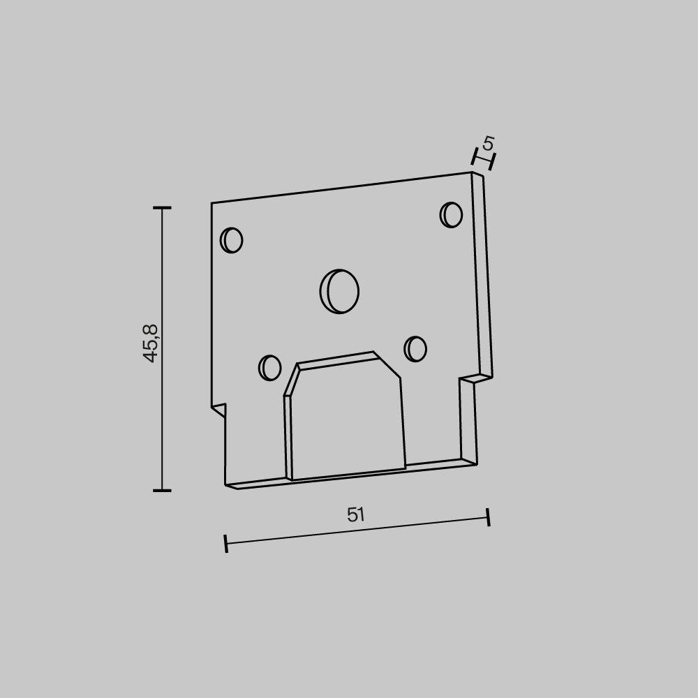картинка Комплектующие для встраиваемой трековой системы Technical TRA034EC-SCCL-42B от магазина pro-decor.kz
