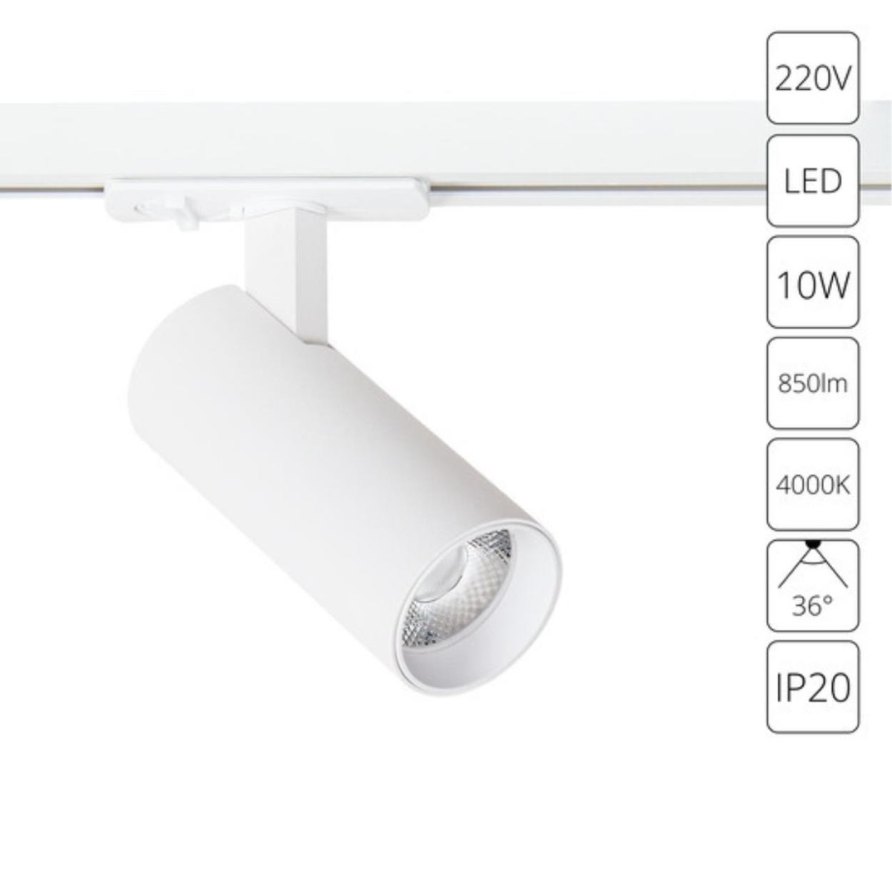 картинка Трековый светильник Arte Lamp BENE A1945PL-1WH от магазина pro-decor.kz