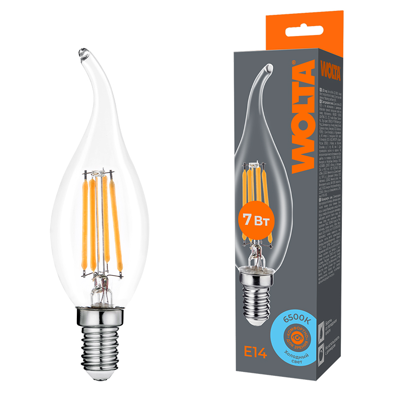 картинка Светодиодная лампа WOLTA Filament WF-CT35-7W6KE14 магазин pro-decor.kz являющийся официальным дистрибьютором в Казахстане картинка Светодиодная лампа WOLTA Filament WF-CT35-7W6KE14 от магазина pro-decor.kz
