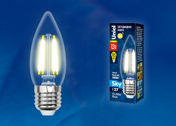 картинка LED-C35-13W/3000K/E27/CL PLS02WH магазин pro-decor.kz являющийся официальным дистрибьютором в Казахстане картинка LED-C35-13W/3000K/E27/CL PLS02WH от магазина pro-decor.kz