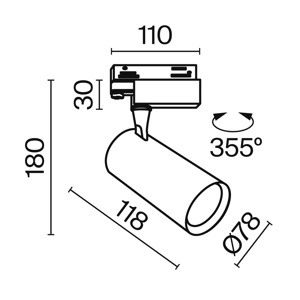 картинка Трековый светильник Technical TR029-3-10W3K-S-W от магазина pro-decor.kz