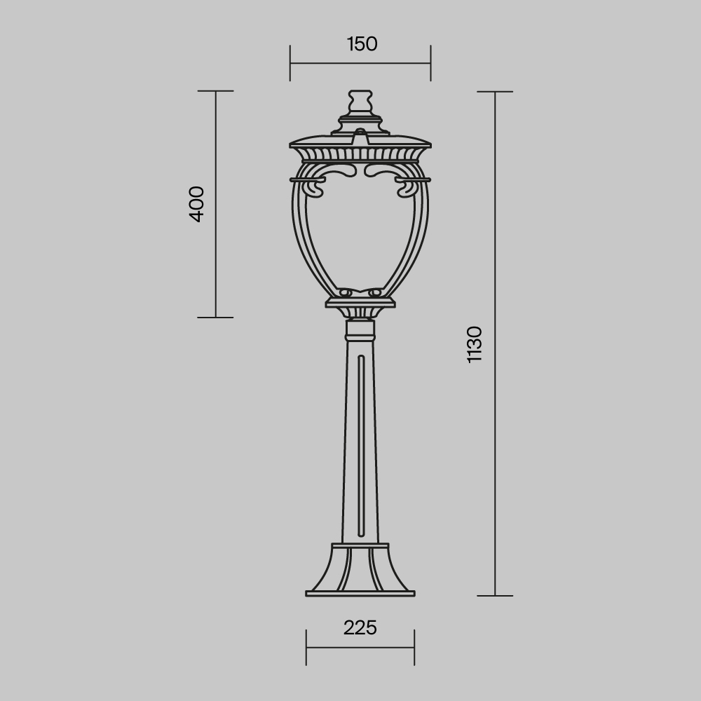 картинка Ландшафтный светильник Maytoni Fleur O414FL-01BZ1 от магазина pro-decor.kz