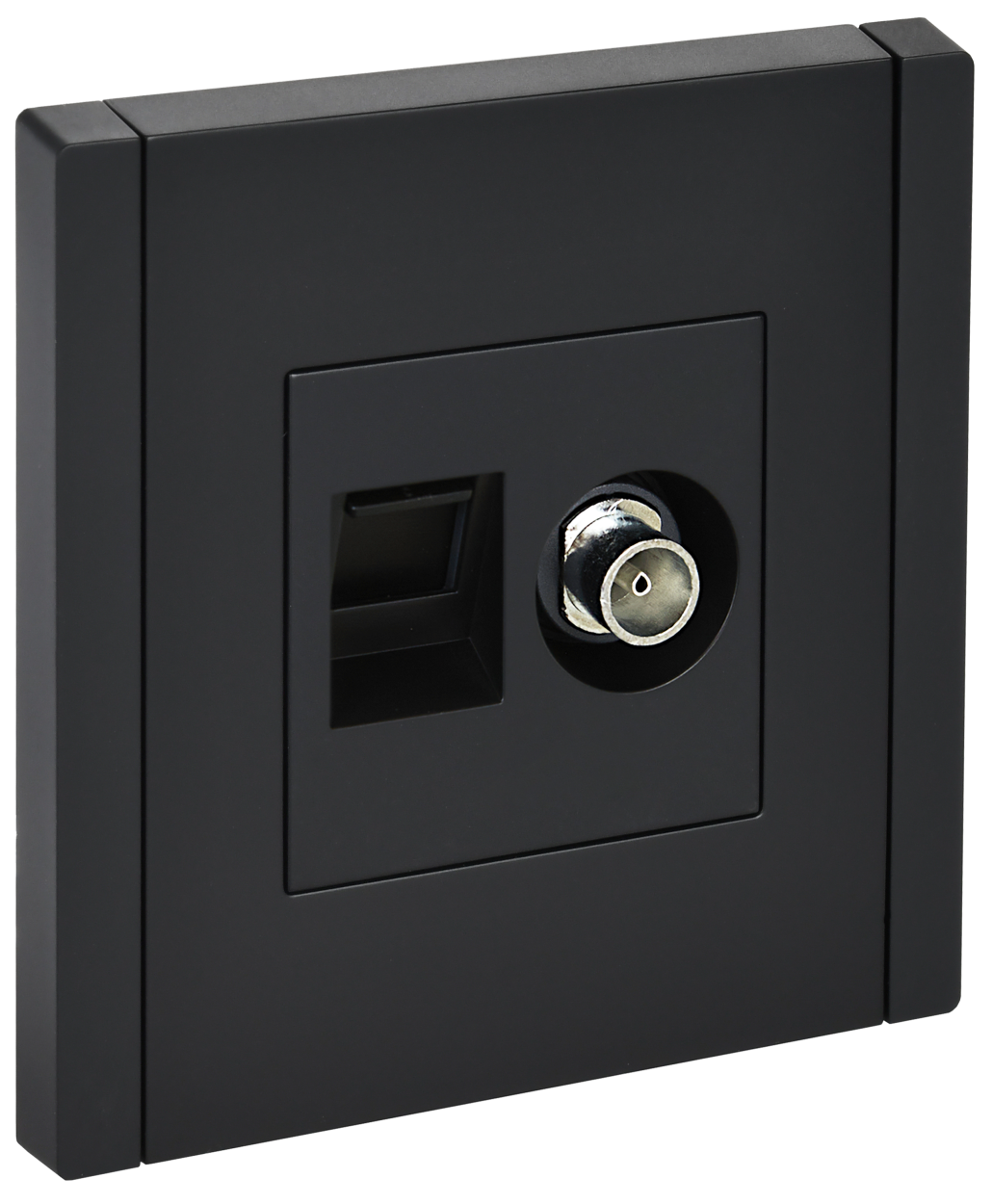 картинка FORTE&PIANO Роз. двойная TV+RJ45 кат.5E FP136 чер. IEK магазин pro-decor.kz являющийся официальным дистрибьютором в Казахстане картинка FORTE&PIANO Роз. двойная TV+RJ45 кат.5E FP136 чер. IEK от магазина pro-decor.kz