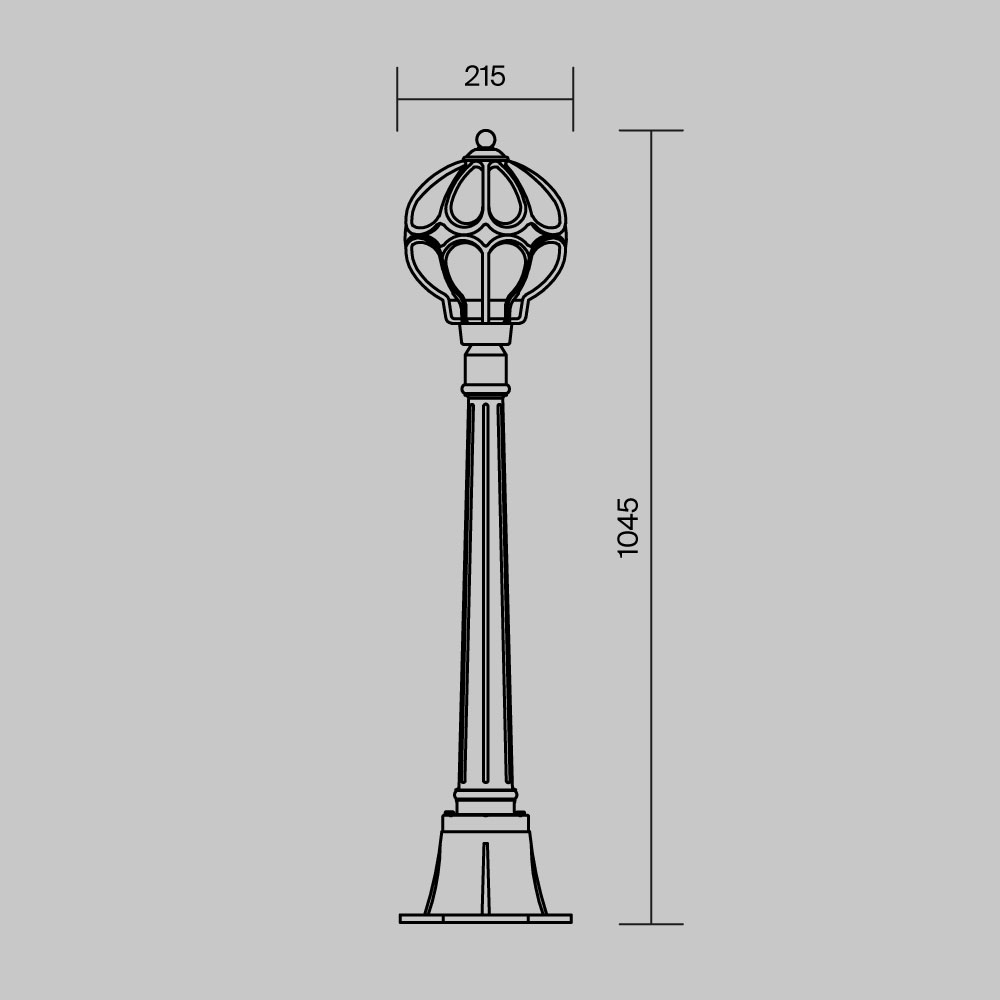картинка Уличный светильник Maytoni Via O023FL-01G от магазина pro-decor.kz