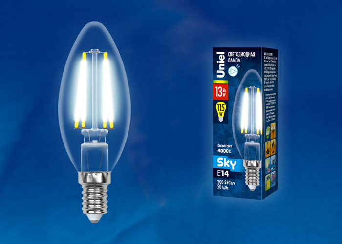 картинка LED-C35-13W/4000K/E14/CL PLS02WH магазин pro-decor.kz являющийся официальным дистрибьютором в Казахстане картинка LED-C35-13W/4000K/E14/CL PLS02WH от магазина pro-decor.kz