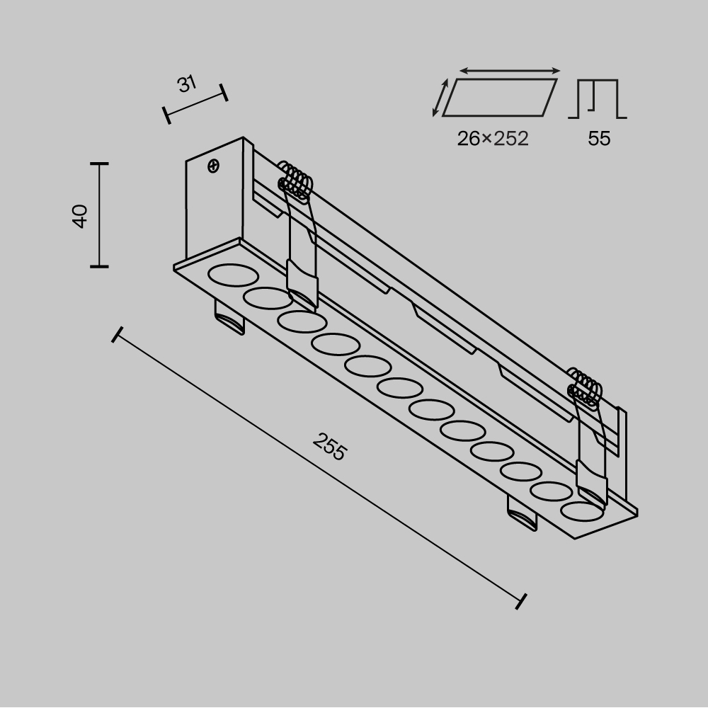 картинка Встраиваемый светильник Technical DL065-20W3-6K-W от магазина pro-decor.kz