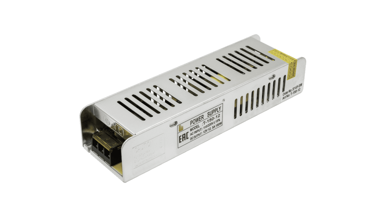 картинка Блок питания компактный /узкий/, 150 W, 12V от магазина pro-decor.kz