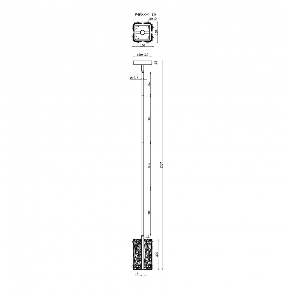 картинка Светильник подвесной iLAMP Panorama P4688-1 CR магазин pro-decor.kz являющийся официальным дистрибьютором в Казахстане картинка Светильник подвесной iLAMP Panorama P4688-1 CR от магазина pro-decor.kz
