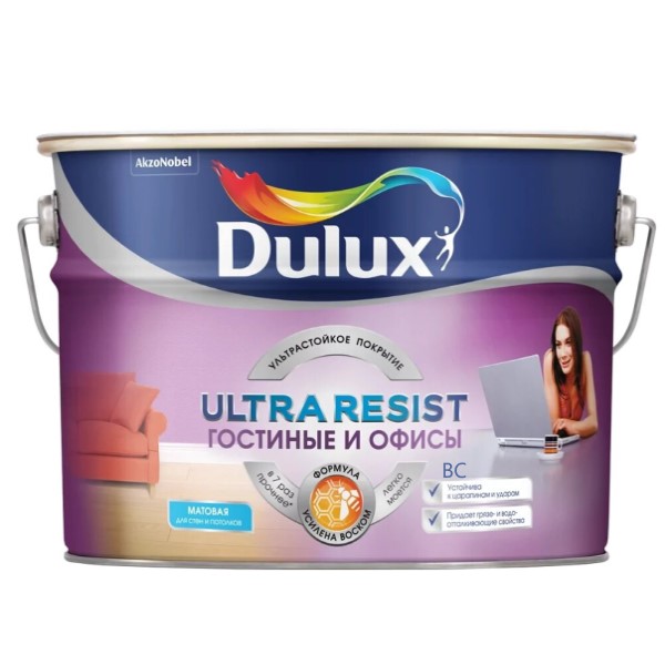 Купить Краска Dulux Ultra Resist Гостиные и офисы BC 9 Краска Dulux Ultra Resist Гостиные и офисы BC 9