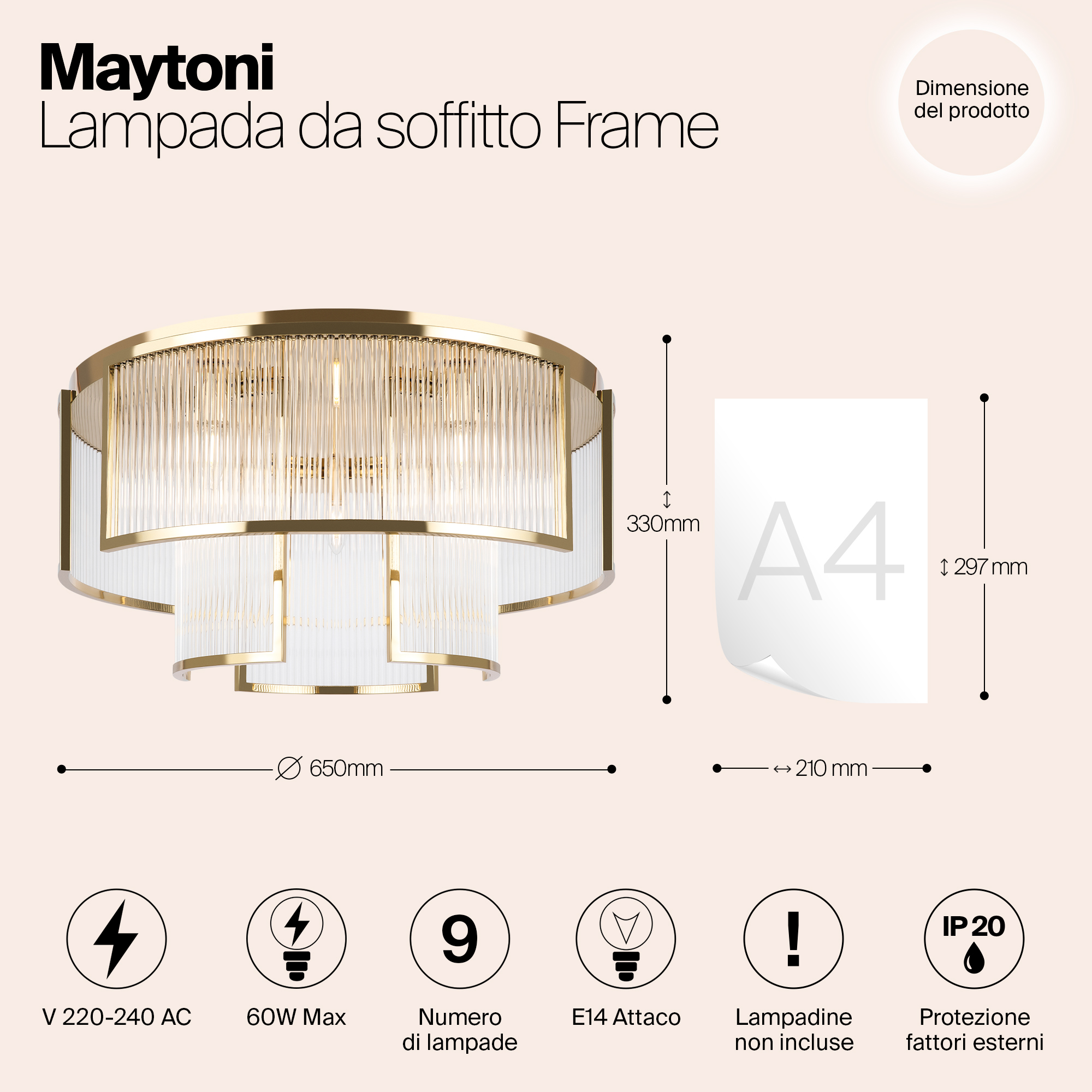 картинка Люстра Maytoni MOD174CL-09G от магазина pro-decor.kz