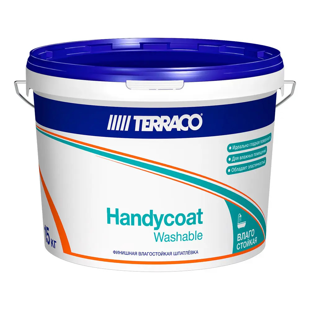Купить Terraco Шпатлевка Влагостойкая Интерьерная Handycoat Washable 15 кг Terraco Шпатлевка Влагостойкая Интерьерная Handycoat Washable 15 кг