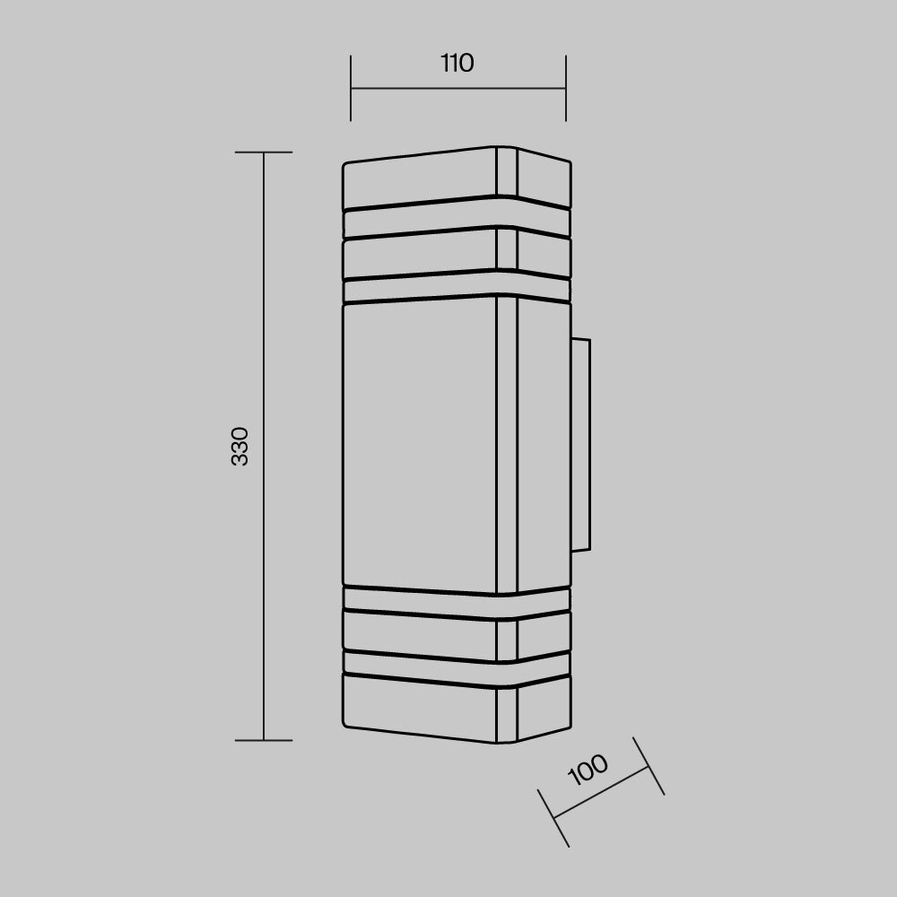 картинка Уличный настенный светильник Maytoni Unter den Linden O578WL-02B от магазина pro-decor.kz