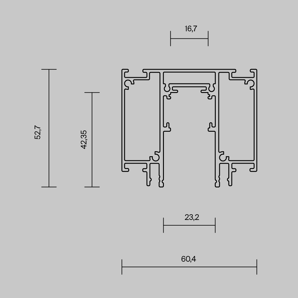 картинка Шинопровод встраиваемый для натяжного потолка Technical TRX034D-422W от магазина pro-decor.kz