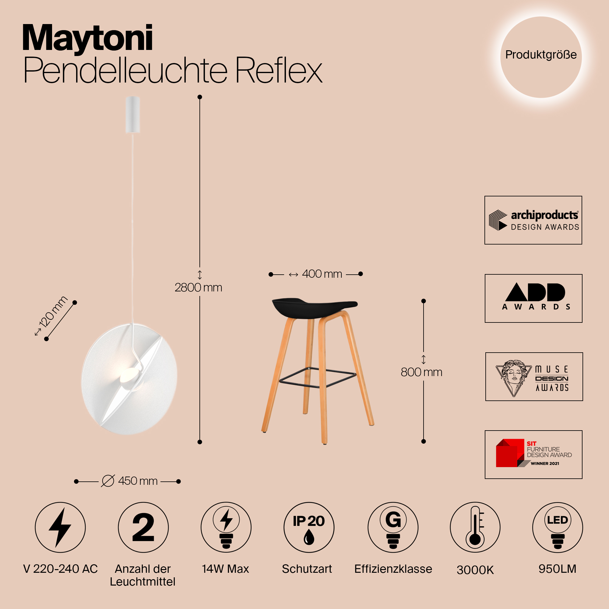 картинка Подвесной светильник Maytoni MOD154PL-L6W3K от магазина pro-decor.kz