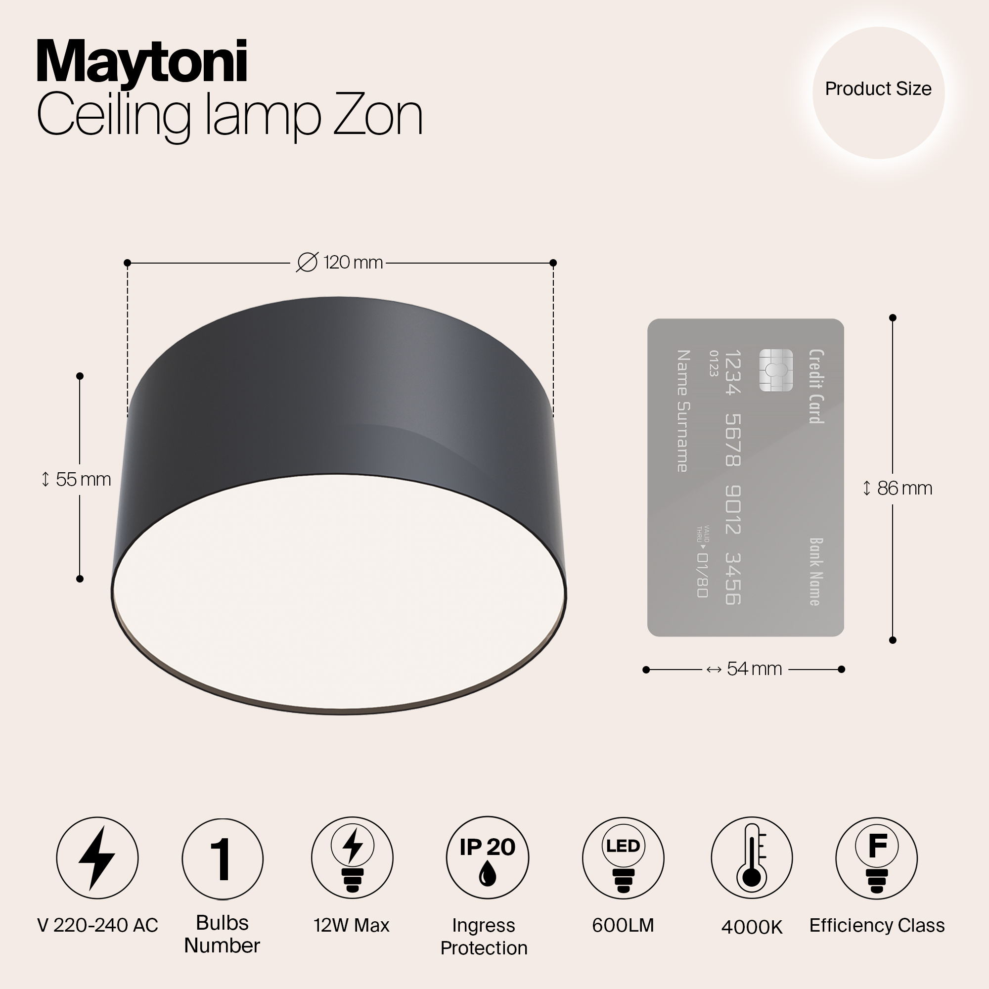 картинка Потолочный светодиодный светильник Maytoni Zon C032CL-L12B4K магазин pro-decor.kz являющийся официальным дистрибьютором в Казахстане картинка Потолочный светодиодный светильник Maytoni Zon C032CL-L12B4K от магазина pro-decor.kz