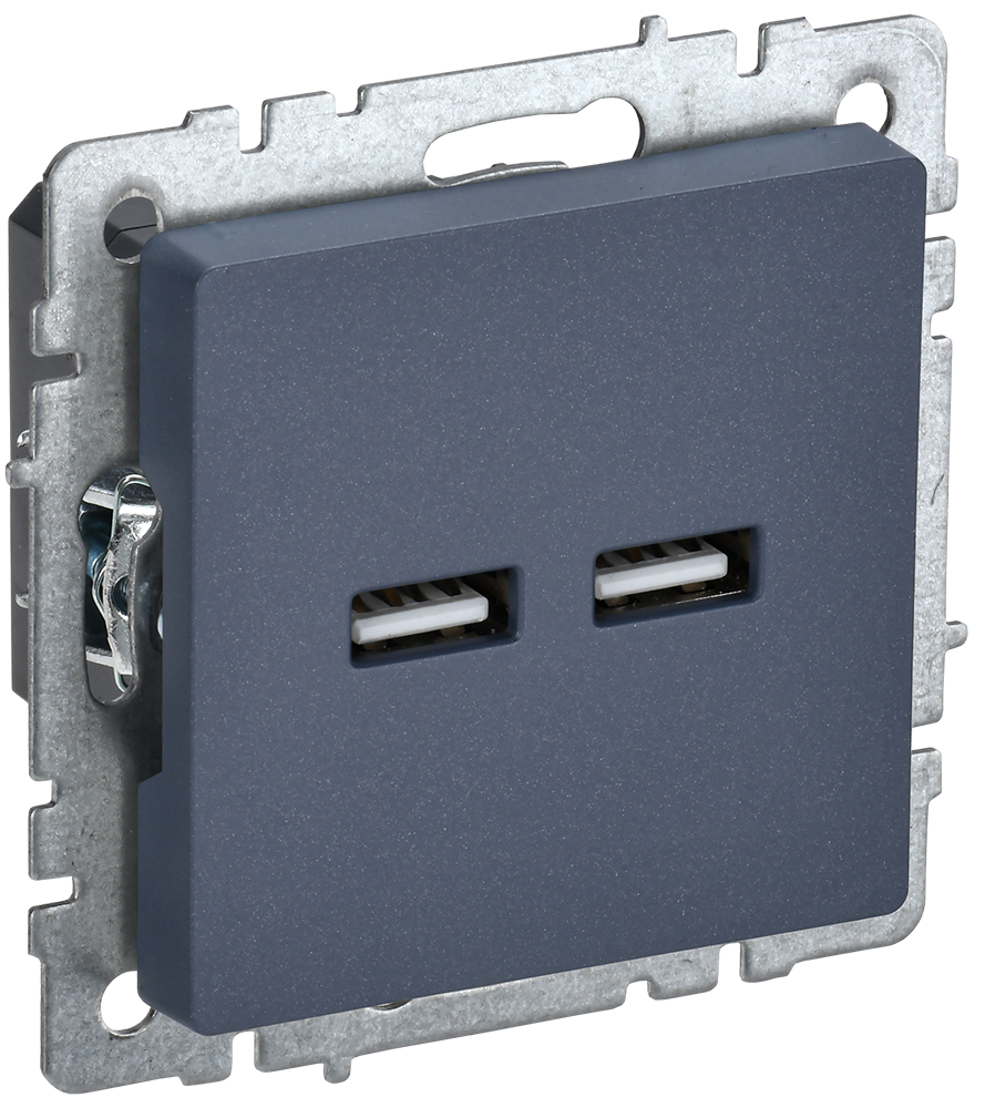 картинка BRITE Роз. USB A+A 3,1А РЮ10-1-БрМ мар. IEK от магазина pro-decor.kz