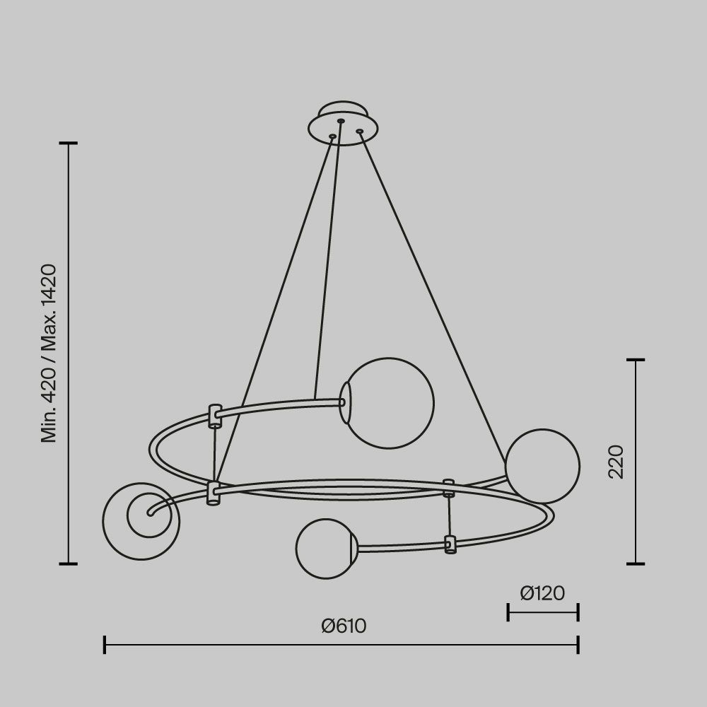 картинка Люстра Maytoni MOD317PL-04G от магазина pro-decor.kz