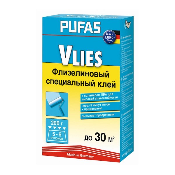 Купить Клей PUFAS EURO 3000 Флизелиновый специальный 500гр Клей PUFAS EURO 3000 Флизелиновый специальный 500гр