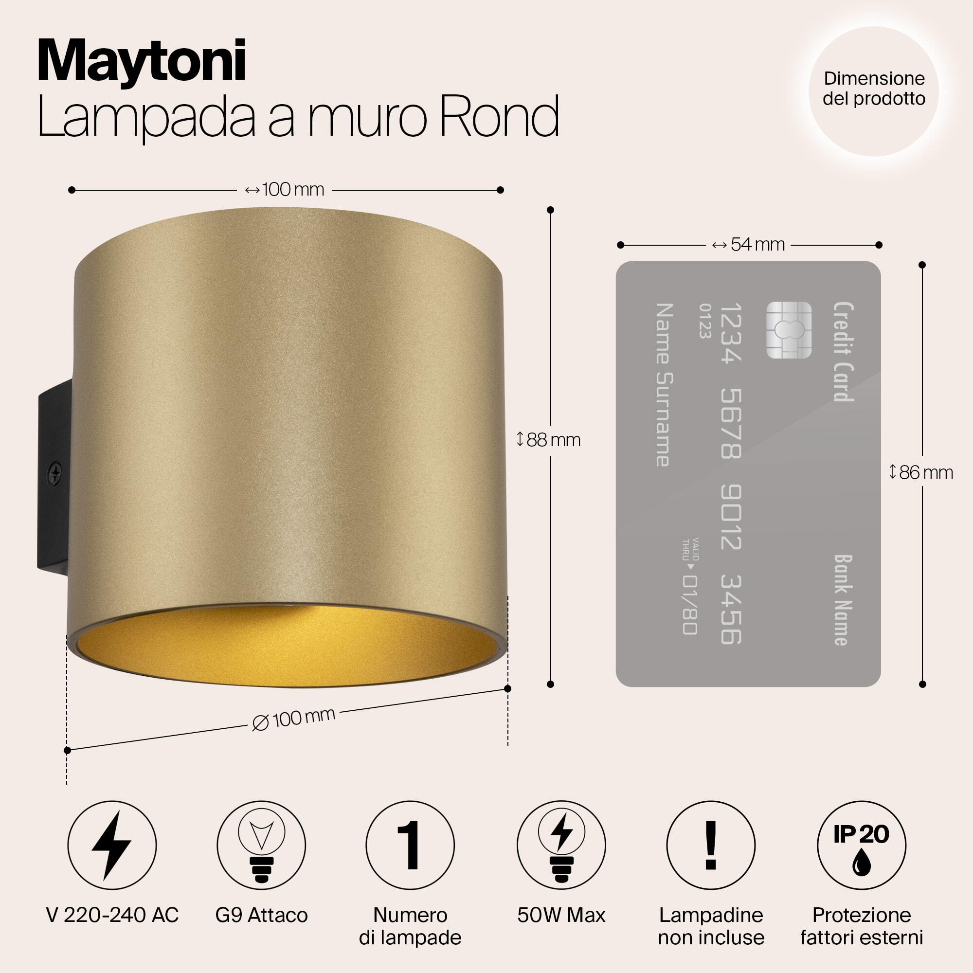 картинка Бра Maytoni Rond C066WL-01MG магазин pro-decor.kz являющийся официальным дистрибьютором в Казахстане картинка Бра Maytoni Rond C066WL-01MG от магазина pro-decor.kz
