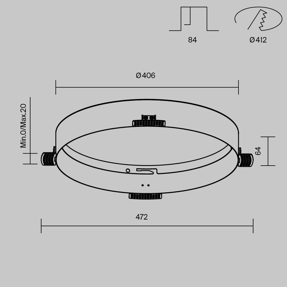 картинка Аксессуар для встраиваемого светильника Technical DLA032-TRS45-W от магазина pro-decor.kz