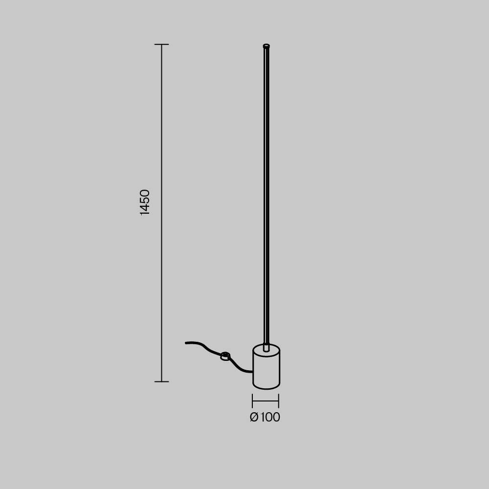 картинка Напольный светильник (торшер) Maytoni MOD147FL-L20BK1 от магазина pro-decor.kz