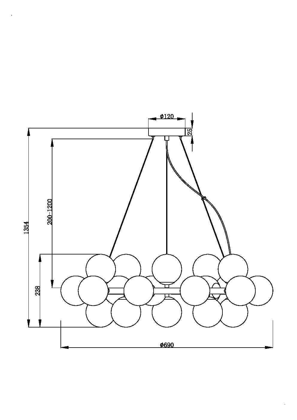картинка Подвесной светильник Maytoni MOD545PL-25BS от магазина pro-decor.kz